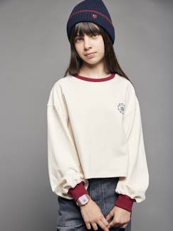 -Tee-shirt cropped fille motif dos