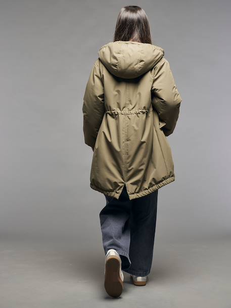 Parka fille à capuche kaki - vertbaudet enfant 
