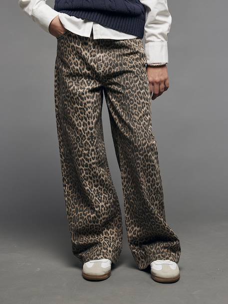 Fille-Pantalon fille large léopard 