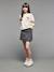 Sweat University fille lettres glitter au dos écru - vertbaudet enfant 