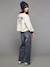 Jean large poches charpentier fille bleu moyen+denim gris - vertbaudet enfant 