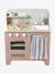Cuisine en bois FSC® avec accessoires écru+rose+vert sauge - vertbaudet enfant 