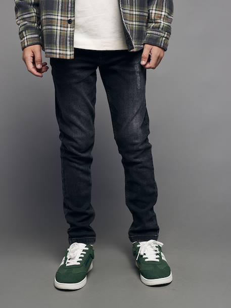 Jean slim garçon effet destroy denim black+stone - vertbaudet enfant 