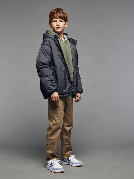 Coupe-vent garçon doublé sherpa anthracite - vertbaudet enfant 