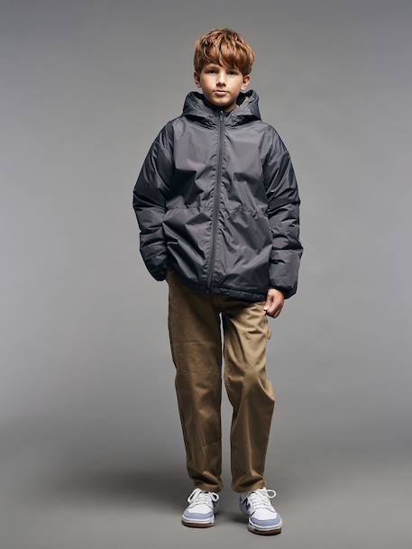 Coupe-vent garçon doublé sherpa anthracite - vertbaudet enfant 