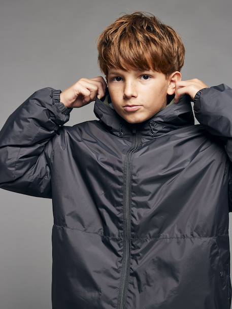 Winddicht jack met sherpavoering JONEN antraciet - vertbaudet enfant 
