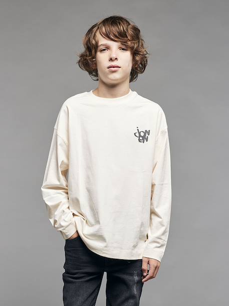 Lot de 2 t-shirts garçon oversize effet délavé écru - vertbaudet enfant 