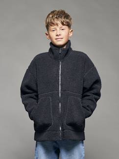 -Sweater in sherpa met lange mouwen voor jongens JONEN 