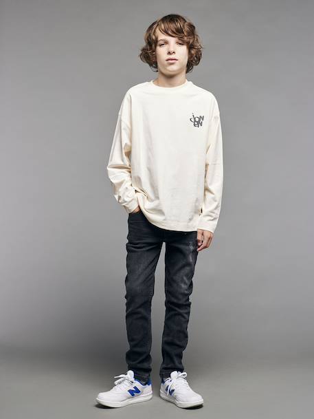 Jean slim garçon effet destroy denim black+stone - vertbaudet enfant 