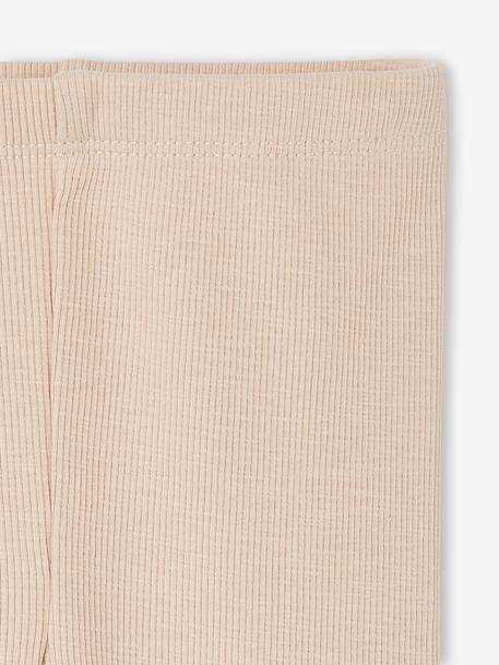 Baby legging in geribbelde tricot groen+roze (poederkleur) - vertbaudet enfant 