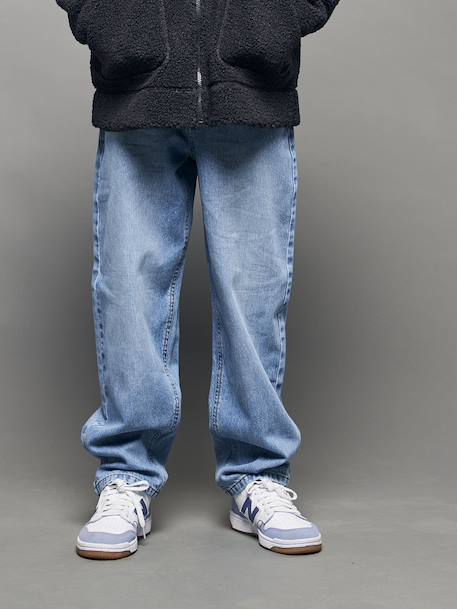 Jean loose garçon denim gris+double stone - vertbaudet enfant 