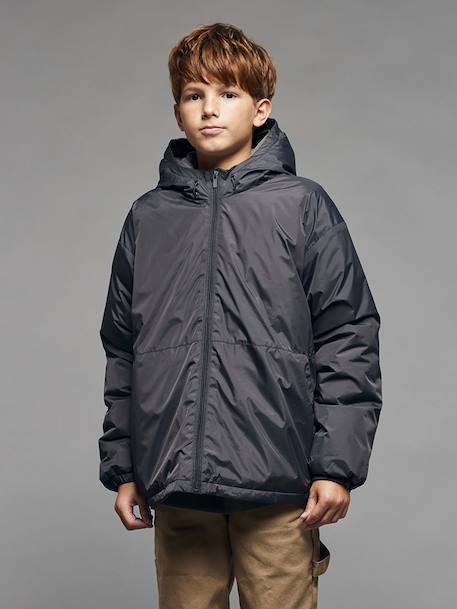 Coupe-vent garçon doublé sherpa anthracite - vertbaudet enfant 