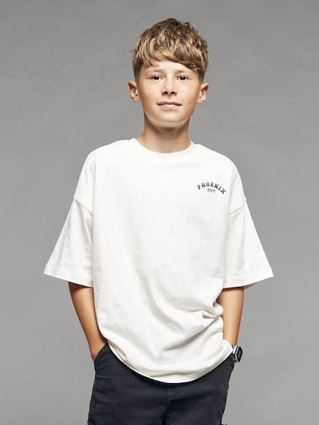 Oversized T-shirt Phoenix JONEN gemêleerd wit - vertbaudet enfant 