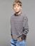 T-shirt rayé garçon oversize anthracite - vertbaudet enfant 
