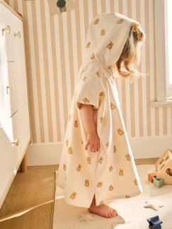 Linnengoed en decoratie-Badlinnen-Badcape-Personaliseerbare baby badponcho PETIT OURS, met gerecycled katoen 