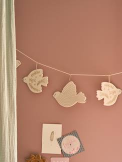 Linge de maison et décoration-Décoration-Cadre, affiche, pêle-mêle-Guirlande oiseaux en feutrine