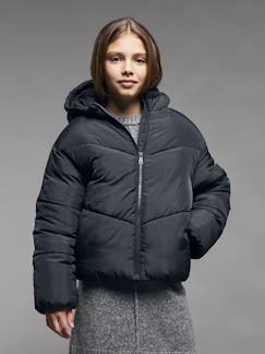 -Doudoune fille courte à capuche 