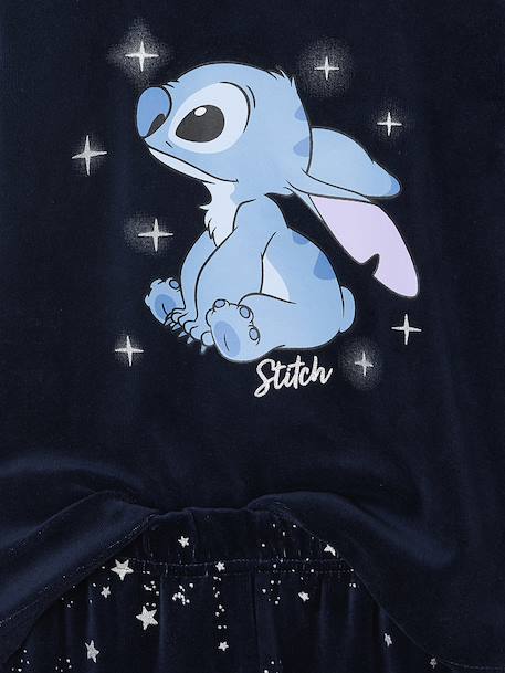 Pyjama fille Disney Lilo et Stitch en velours marine - vertbaudet enfant 