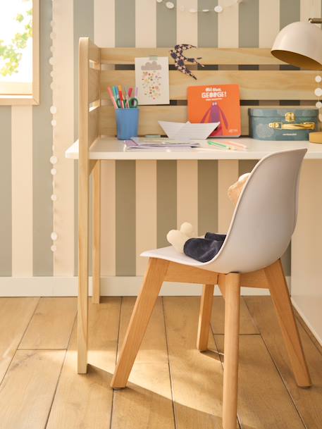 Chaise maternelle design scandinave blanc+rose - vertbaudet enfant 