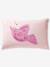 Parure housse de couette + taie d'oreiller enfant réversible BIRDY, avec coton recyclé rose poudré - vertbaudet enfant 