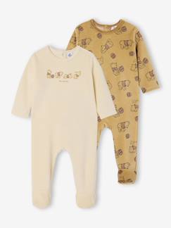 Baby-Set van 2 Disney® WINNIE L'OURSON babyslaappakjes van fluweel / velours 