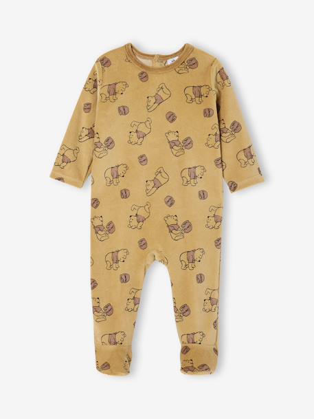 Set van 2 Disney® WINNIE L'OURSON babyslaappakjes van fluweel / velours cappuccino - vertbaudet enfant 