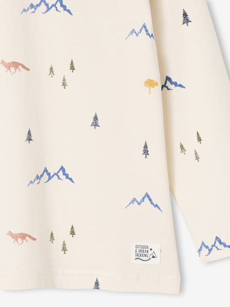 T-shirt manches longues imprimé garçon blanc imprimé - vertbaudet enfant 