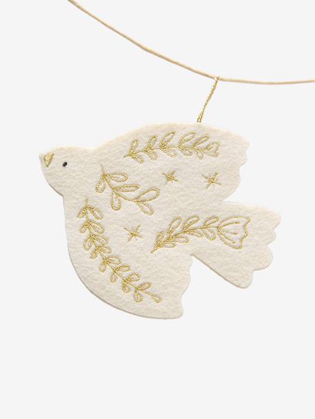 Slinger met vogels in vilt ecru - vertbaudet enfant 