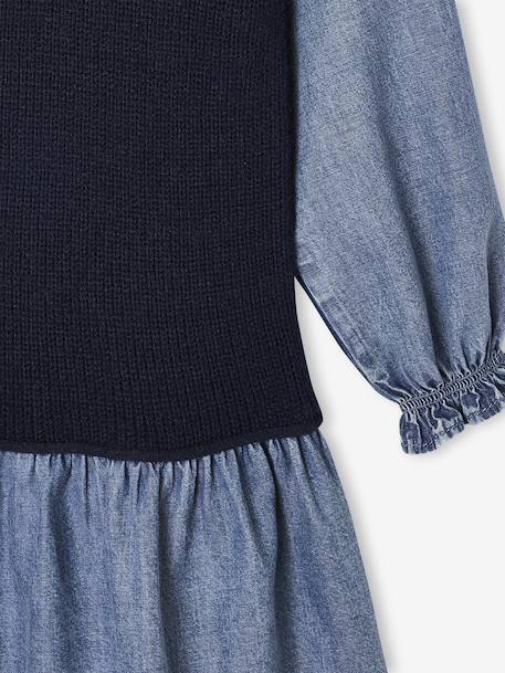 Robe 2 en1 fille marine - vertbaudet enfant 