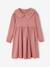 Robe col fantaisie en maille tricot fille blush+marine - vertbaudet enfant 