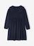 Jurk met fantasie kraag van gebreide tricot voor meisjes marineblauw+rouge - vertbaudet enfant 