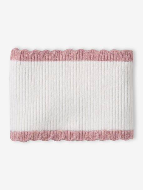 Ensemble fille bonnet + snood + moufles/gants écru - vertbaudet enfant 