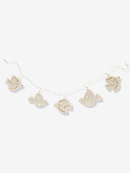 Guirlande oiseaux en feutrine écru - vertbaudet enfant 
