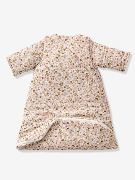 Trappelzak met afneembare mouwen, personaliseerbaar FLORA wit, bedrukt - vertbaudet enfant 