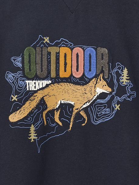 Tee-shirt manches longues imprimé garçon marine - vertbaudet enfant 