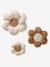 Lot de 3 fleurs en velours beige - vertbaudet enfant 