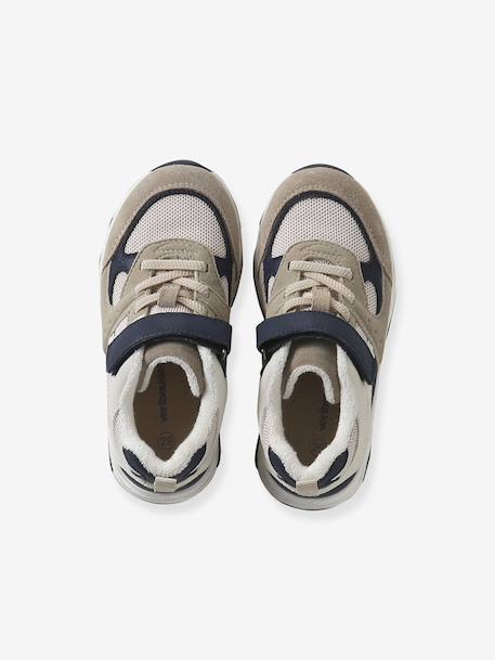 Baskets enfant garçon synthétique lacets élastiqués écru - vertbaudet enfant 