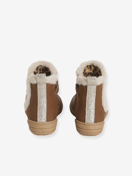 Boots bébé fille synthétique fourrées camel - vertbaudet enfant 