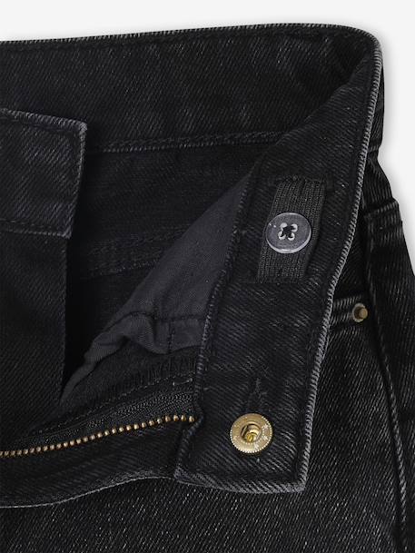Jean fille large à revers denim black - vertbaudet enfant 