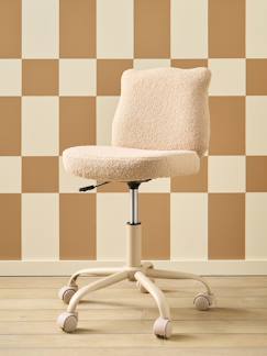 Chambre et rangement-Chambre-Chaise, tabouret, fauteuil-Chaise à roulettes enfant en sherpa Ourson