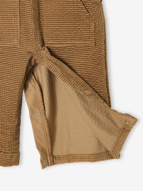 Babyset salopet in fluweel / velours + t-shirt karamel - vertbaudet enfant 