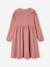 Robe col fantaisie en maille tricot fille blush+marine - vertbaudet enfant 