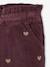 Short en velours fille détail coeurs brillants brodés prune - vertbaudet enfant 
