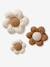 Lot de 3 fleurs en velours beige - vertbaudet enfant 