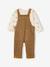 Babyset salopet in fluweel / velours + t-shirt karamel - vertbaudet enfant 
