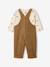 Babyset salopet in fluweel / velours + t-shirt karamel - vertbaudet enfant 