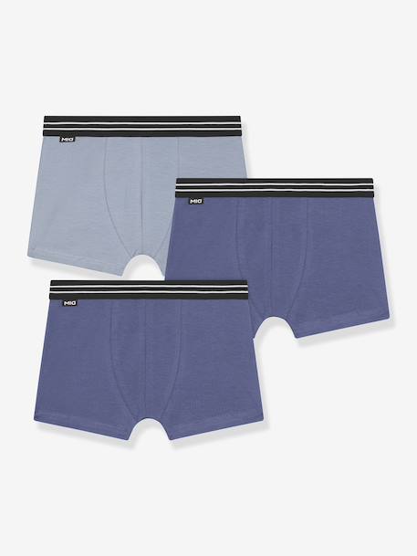 Set van 3 boxershorts voor jongens Ecodim blauw+rood - vertbaudet enfant 