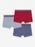 Lot de 3 boxers garçon Ecodim bleu+rouge - vertbaudet enfant 