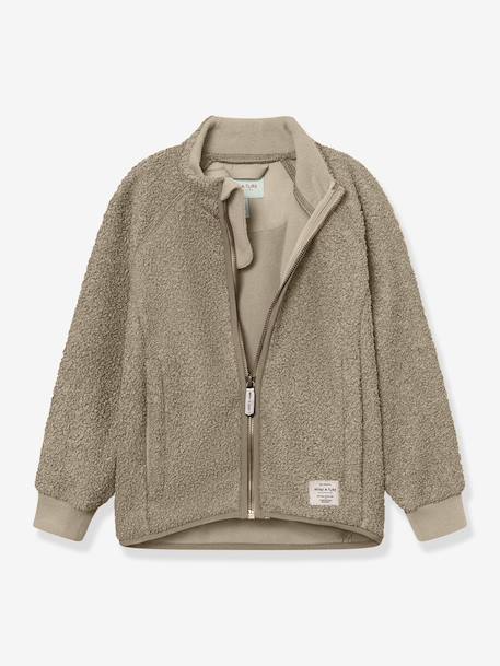 Veste en polaire Teddy avec fermeture éclair enfants MATCEDRIC MINI A TURE bleu foncé+écru+lilas poudré+vert - vertbaudet enfant 