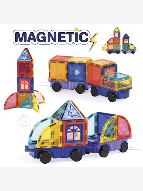 Magnetisch constructiespeelgoed voertuigen meerkleurig - vertbaudet enfant 